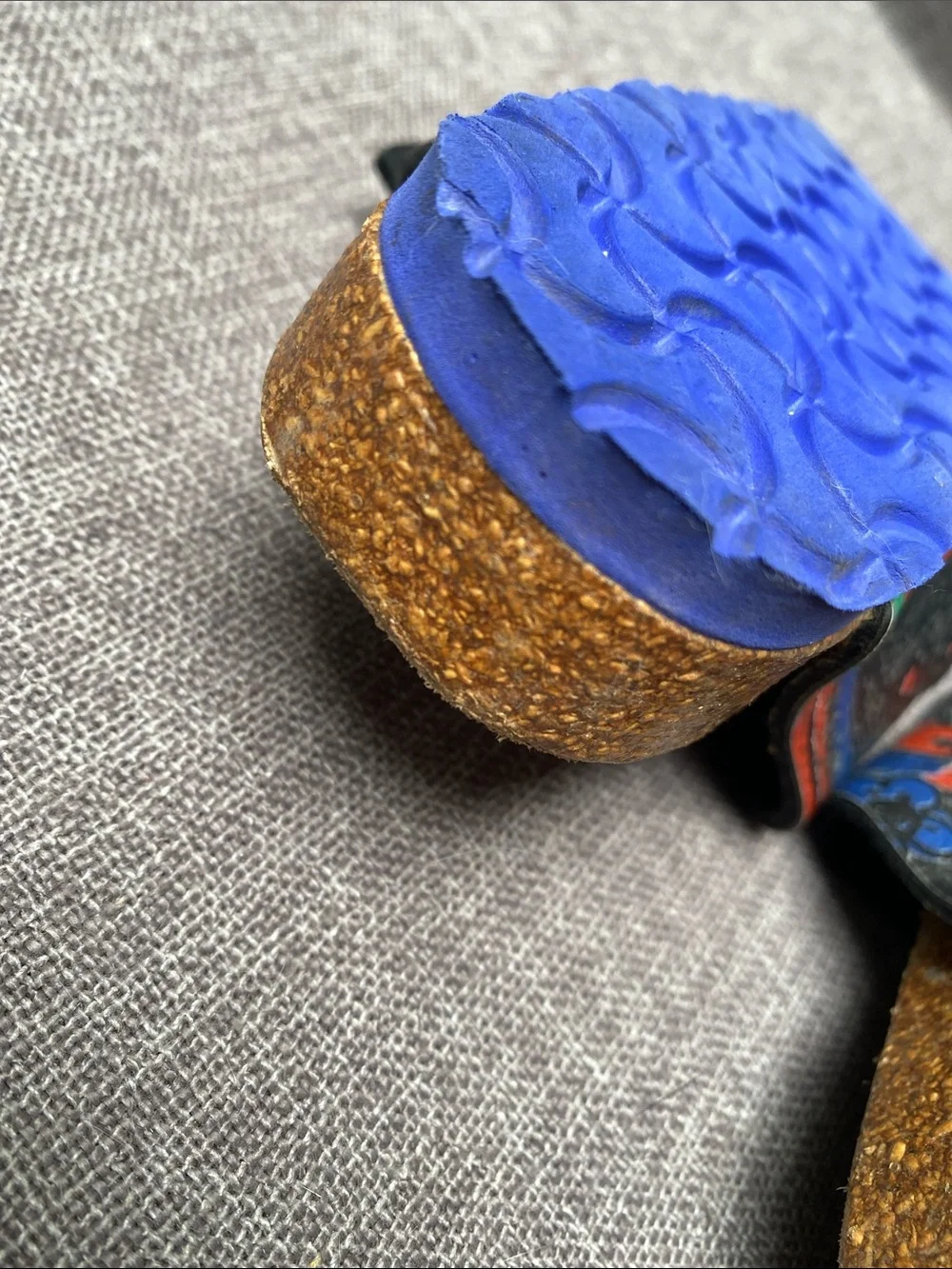 Birkenstock Kids Papillio 210 Sz 33 10 L2 Blue Cork Suede Sandals See Notes